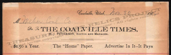 LETTERHEAD/LETTERHEAD_COALVILLE_TIMES_COALVILLE_UTAH_1906_11_30_BAM_400_CROP_EMBOSS.jpg