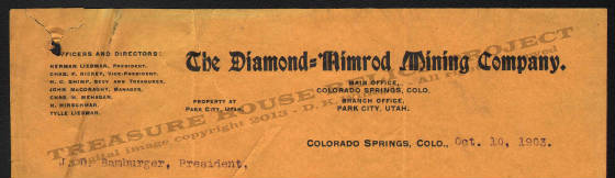 LETTERHEAD/LETTERHEAD_DIAMOND_NIMROD_MINING_COMPANY_COLORADO_SPRINGS_1903_10_10_DSW_324_400_CROP_EMBOSS.jpg