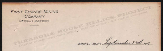 LETTERHEAD/LETTERHEAD_FIRST_CHANCE_MINING_COMPANY_GARNET_MONTANA_1913_9_2_DSW_325_400_CROP_EMBOSS.jpg