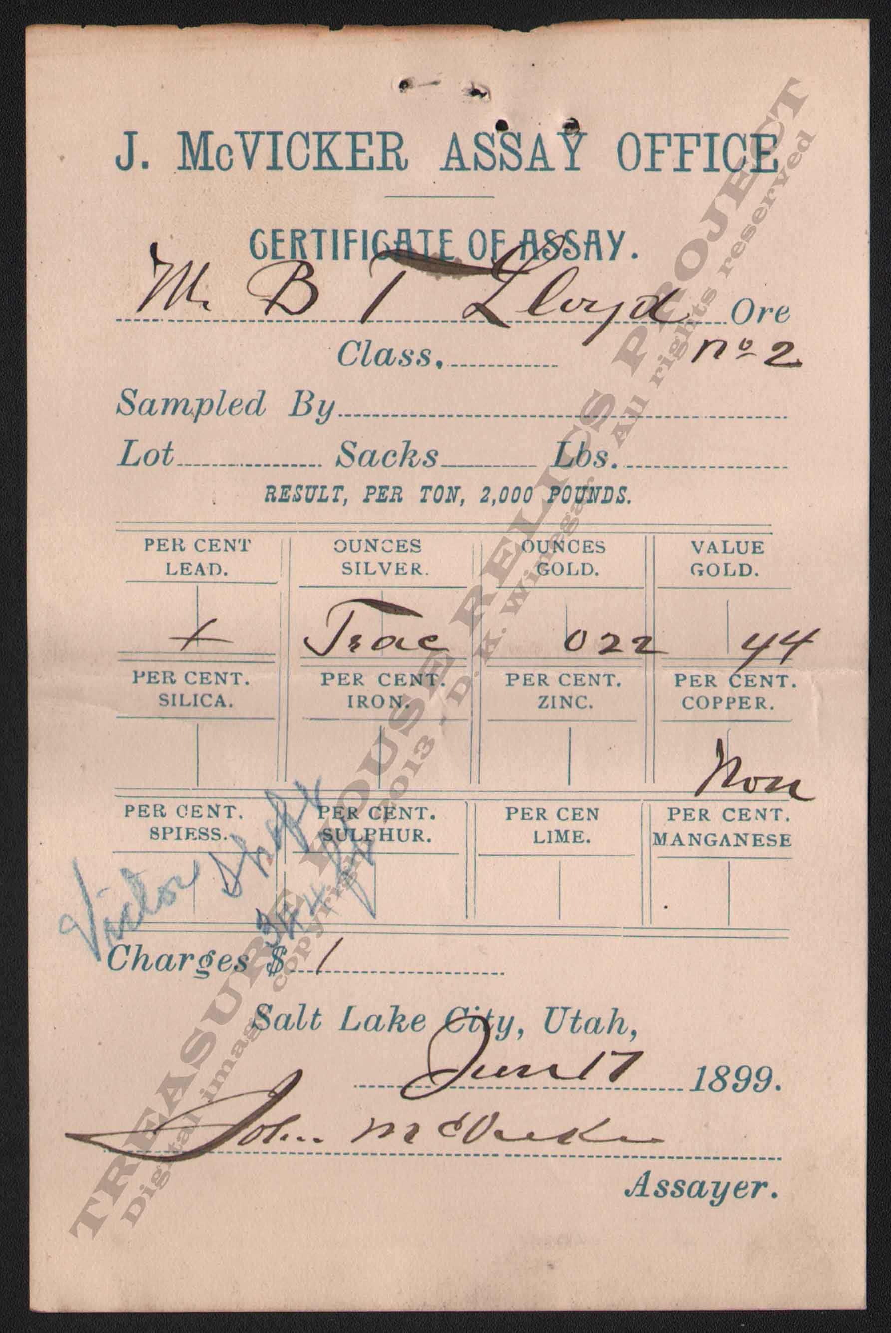 LETTERHEAD/ARCHIVE_16018_ASSAY_1899_6_17_MCVICKER_J_NO_2_SLC_VICTOR_MINE_DSW_2012_8_23_400_8A_CROP_EMBOSS.jpg