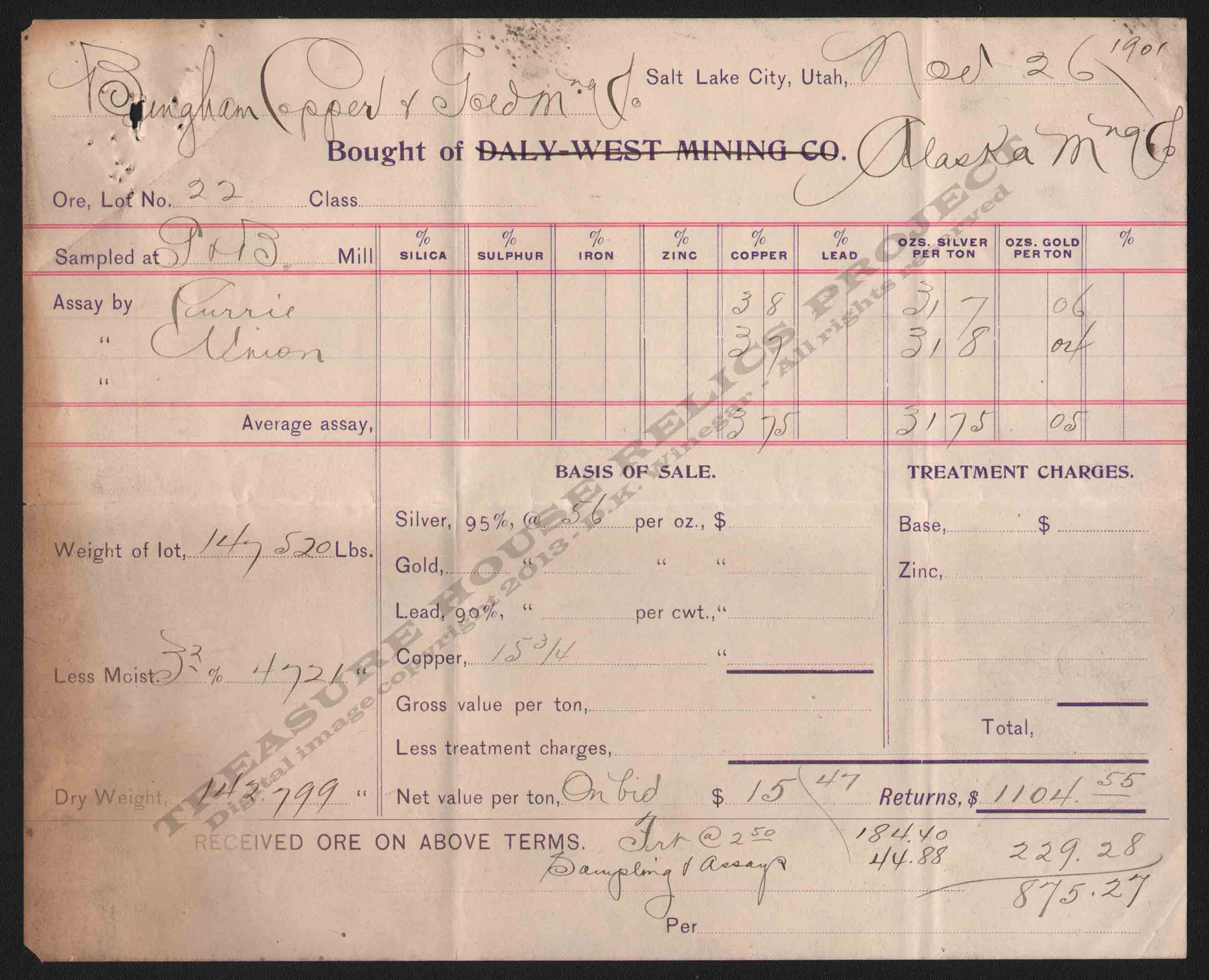 LETTERHEAD/ASSAY_BINGHAM_COPPER_GOLD_MINING_CO_ALSAKA_MINE_SLC_1901_11_29_300_CROP_EMBOSS.jpg