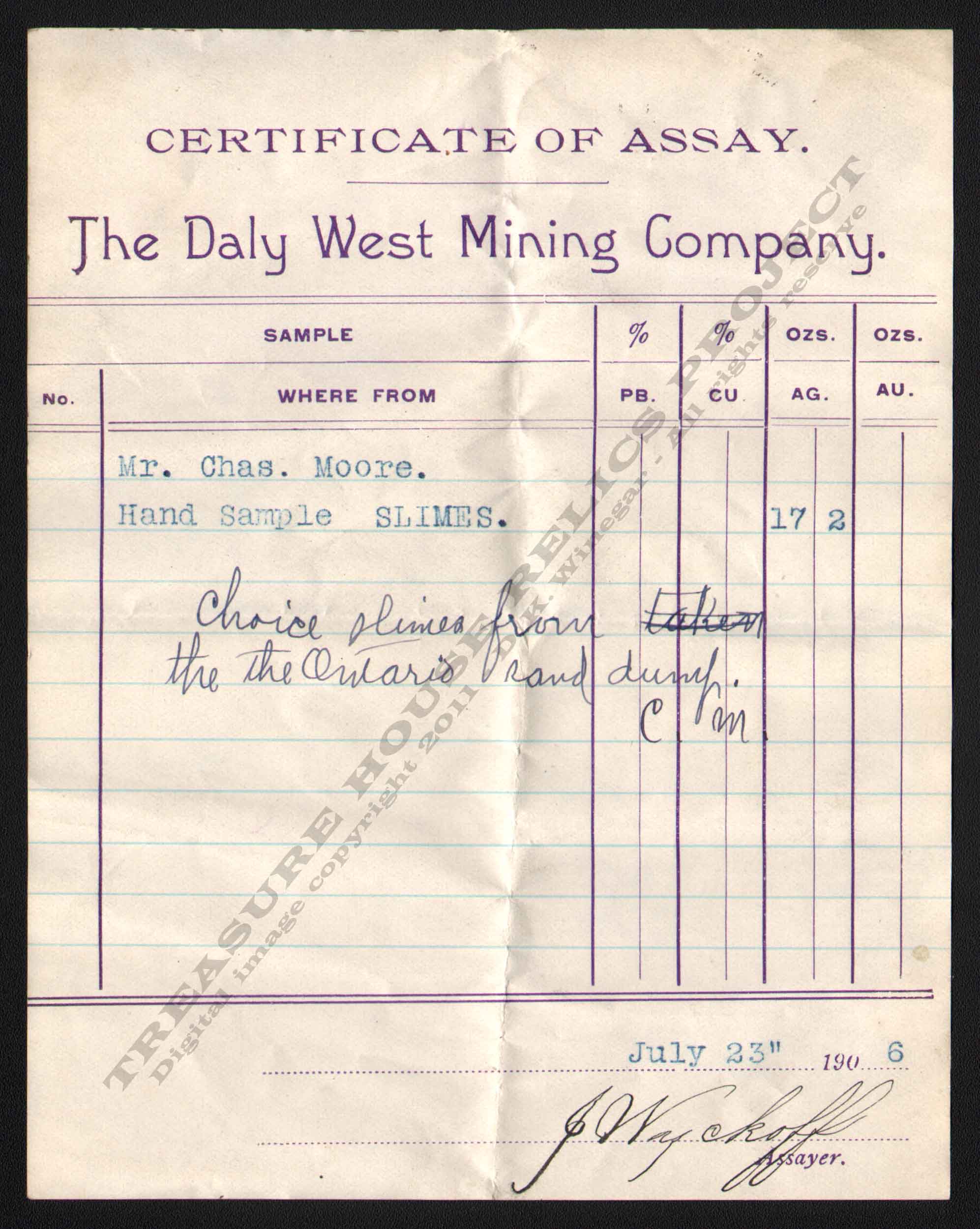 LETTERHEAD/ASSAY_DALY_WEST_MINING_CO_7_23_1906_KIRK_400_CROP_EMBOSS.jpg