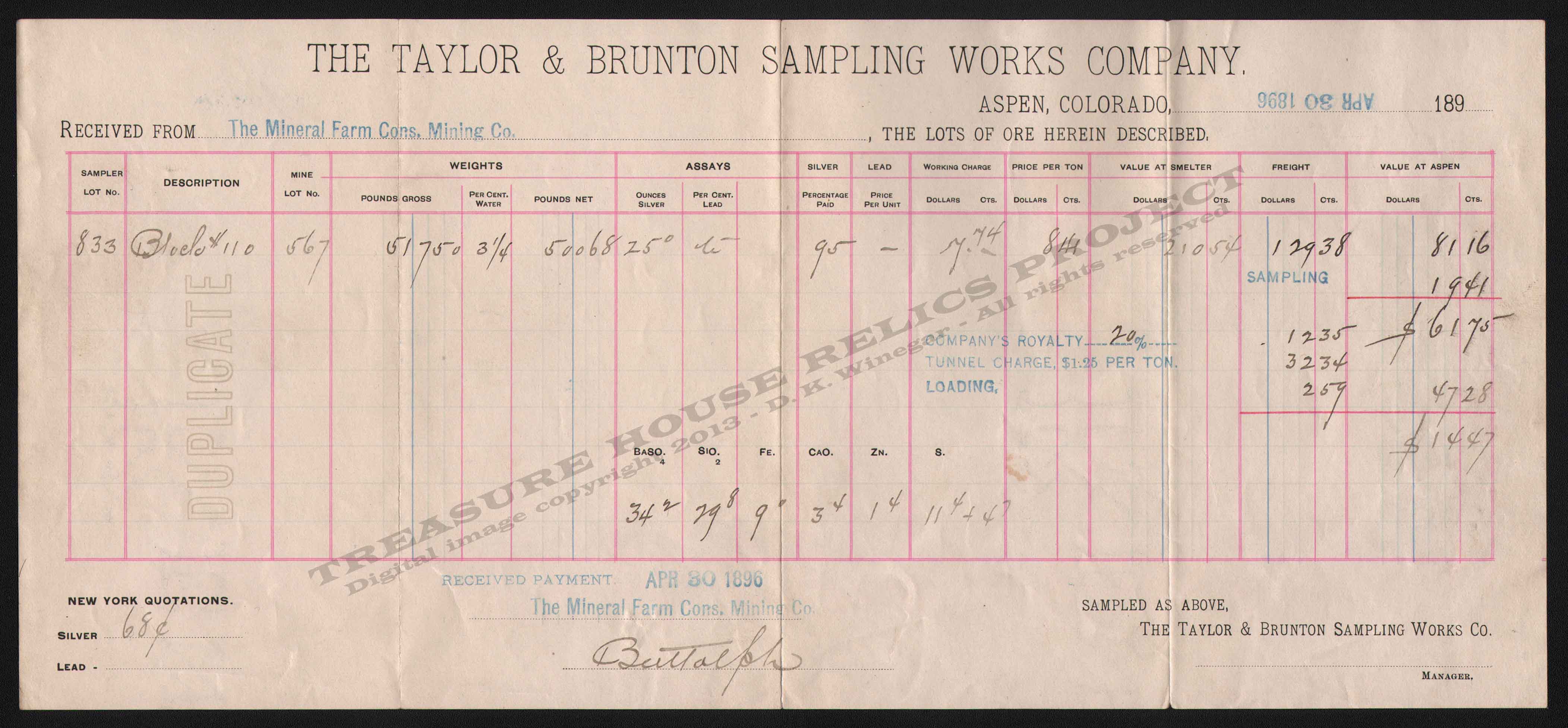 LETTERHEAD/ASSAY_TAYLOR_BRUNTON_ASPEN_COLORADO_1896_5_25_300_CROP_EMBOSS.jpg