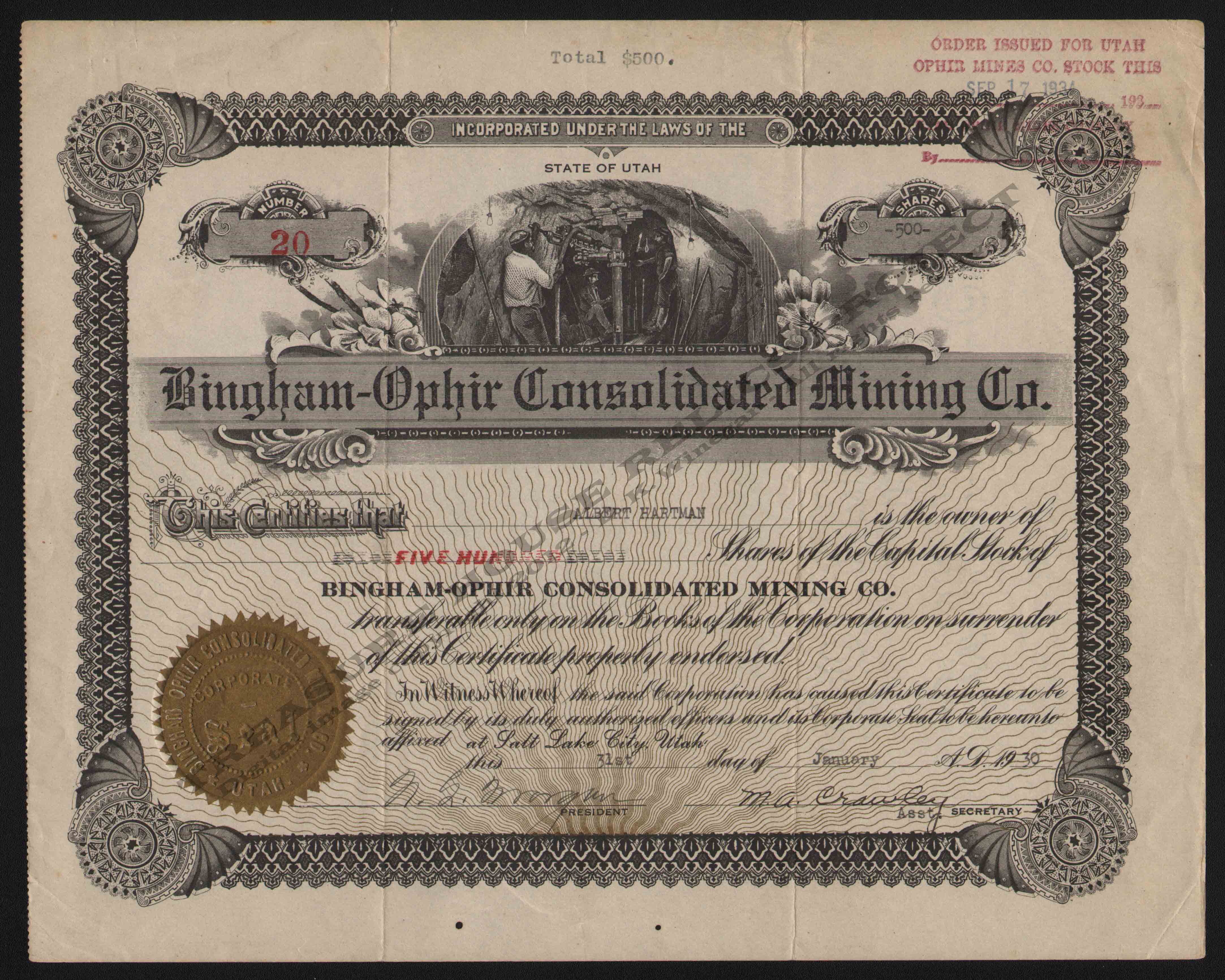 LETTERHEAD/BINGHAM_OPHIR_CONSOLIDATED_MINING_CO_20_1930_OPHIR_KIRK_400_CROP_EMBOSS.jpg