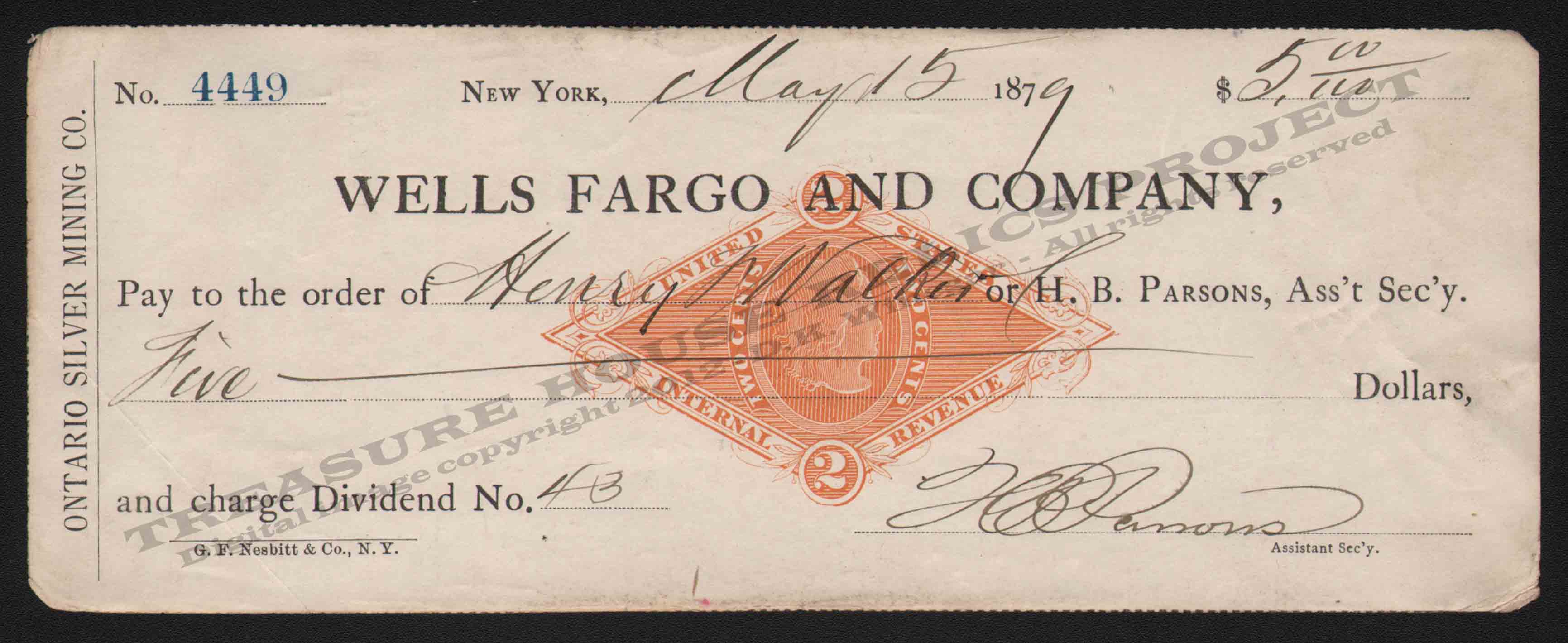 LETTERHEAD/CHECK_-_ONTARIO_SILVER_MINING_COMPANY_49886_NEW_YORK_11_30_1889_BAM_31_CROP_EMBOSS.jpg