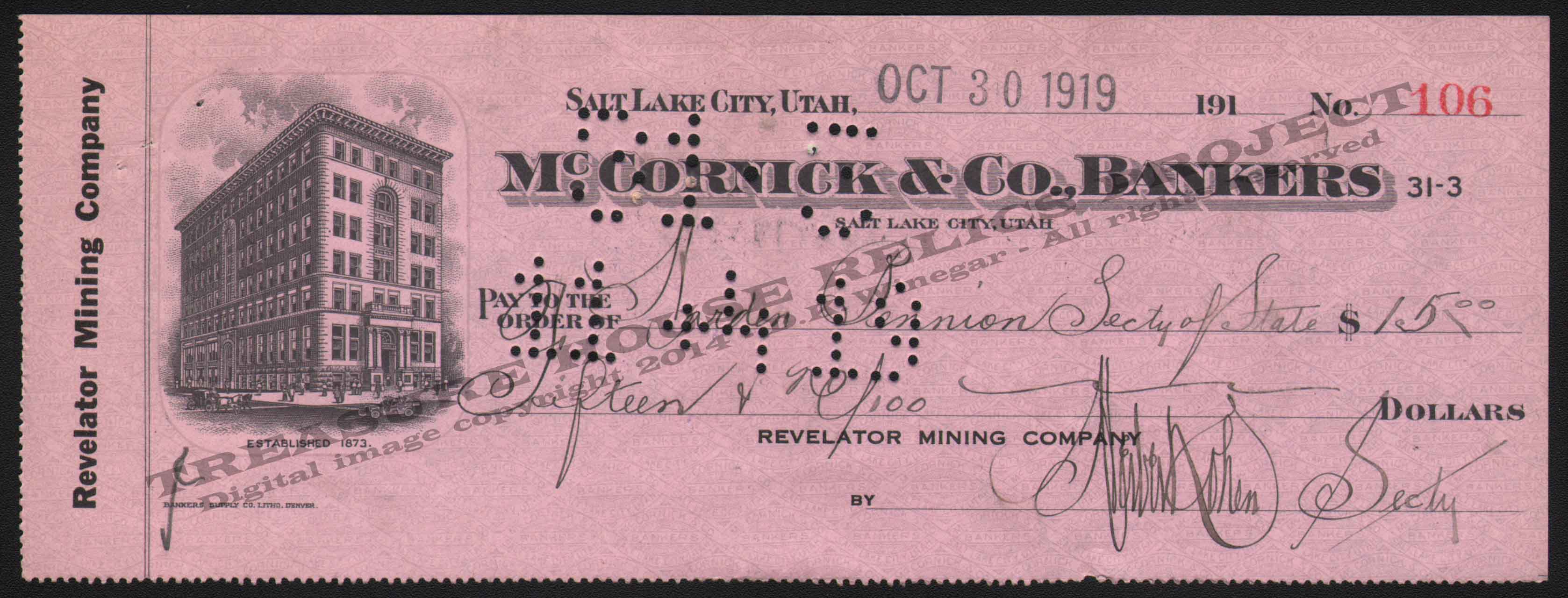 LETTERHEAD/CHECK_REVELATOR_MINING_COMPANY_107_1919_11_3_DSW_400_CROP_EMBOSS.jpg