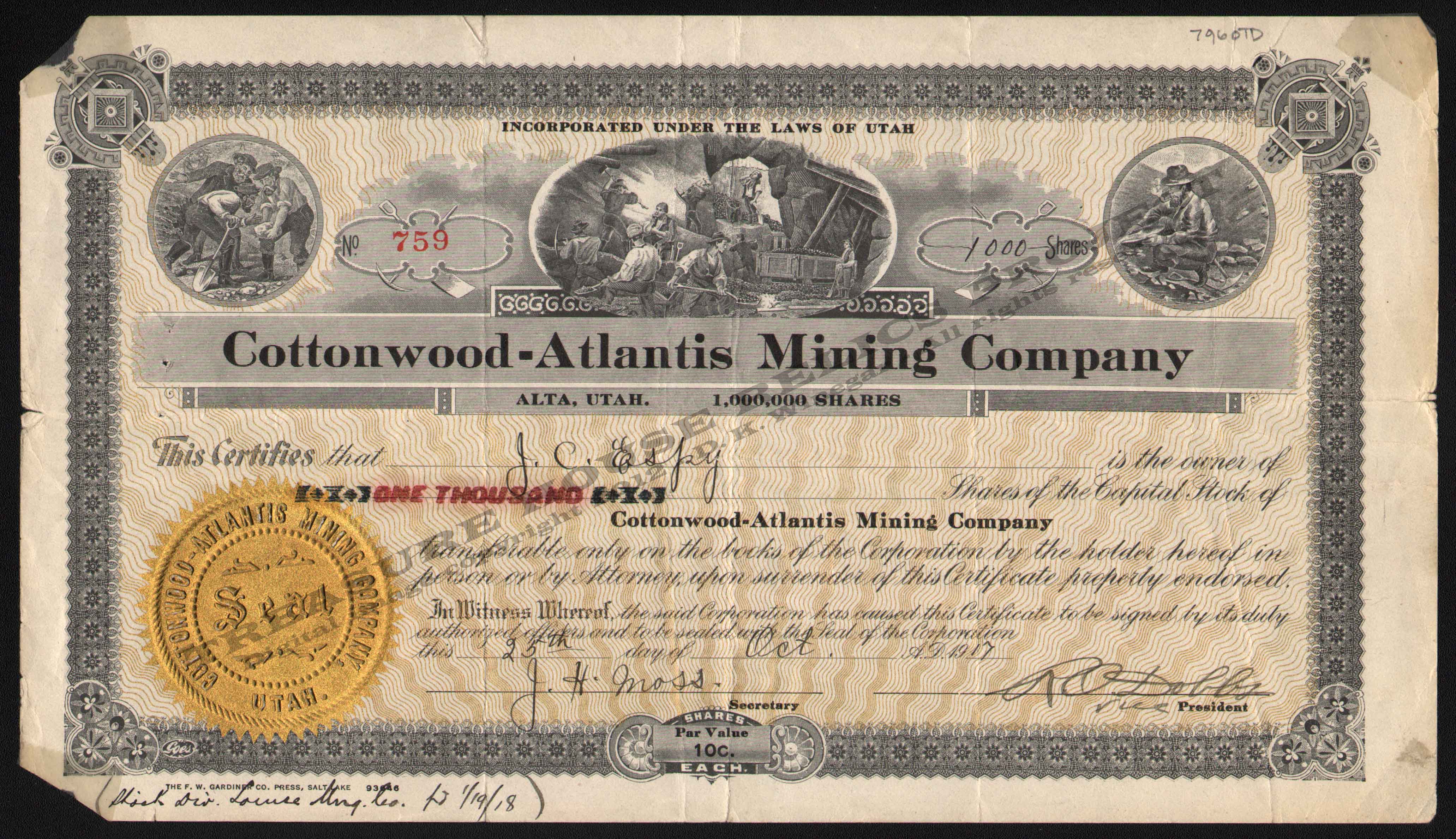 LETTERHEAD/COTTONWOOD_ATLANTIS_MINING_CO_759_1917_LCC_KIRK_400_CROP_EMBOSS.jpg