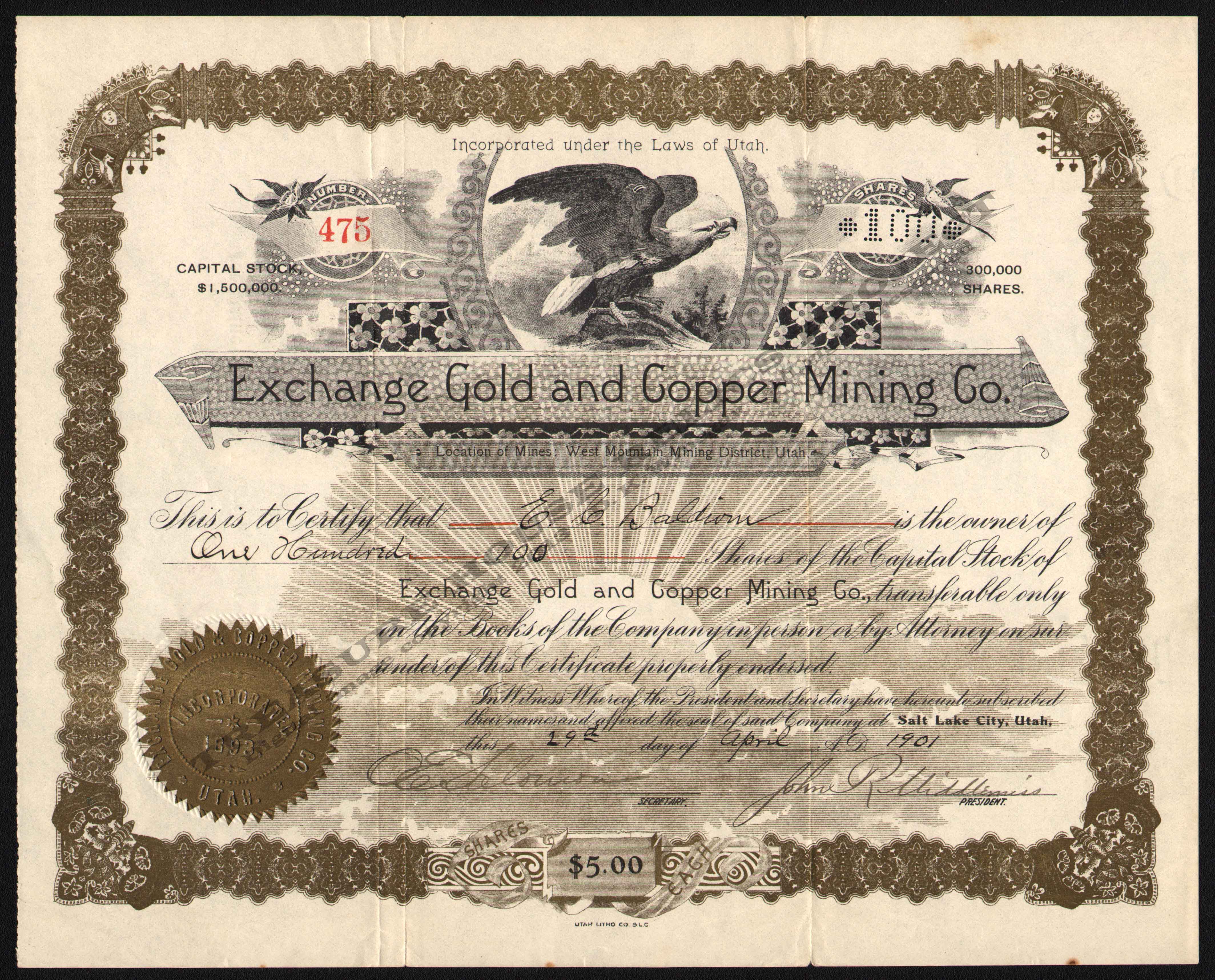 LETTERHEAD/EXCHANGE_GOLD_COPPER_MINING_CO_475_1901_WEST_MTN_KIRK_400_CROP_EMBOSS.jpg