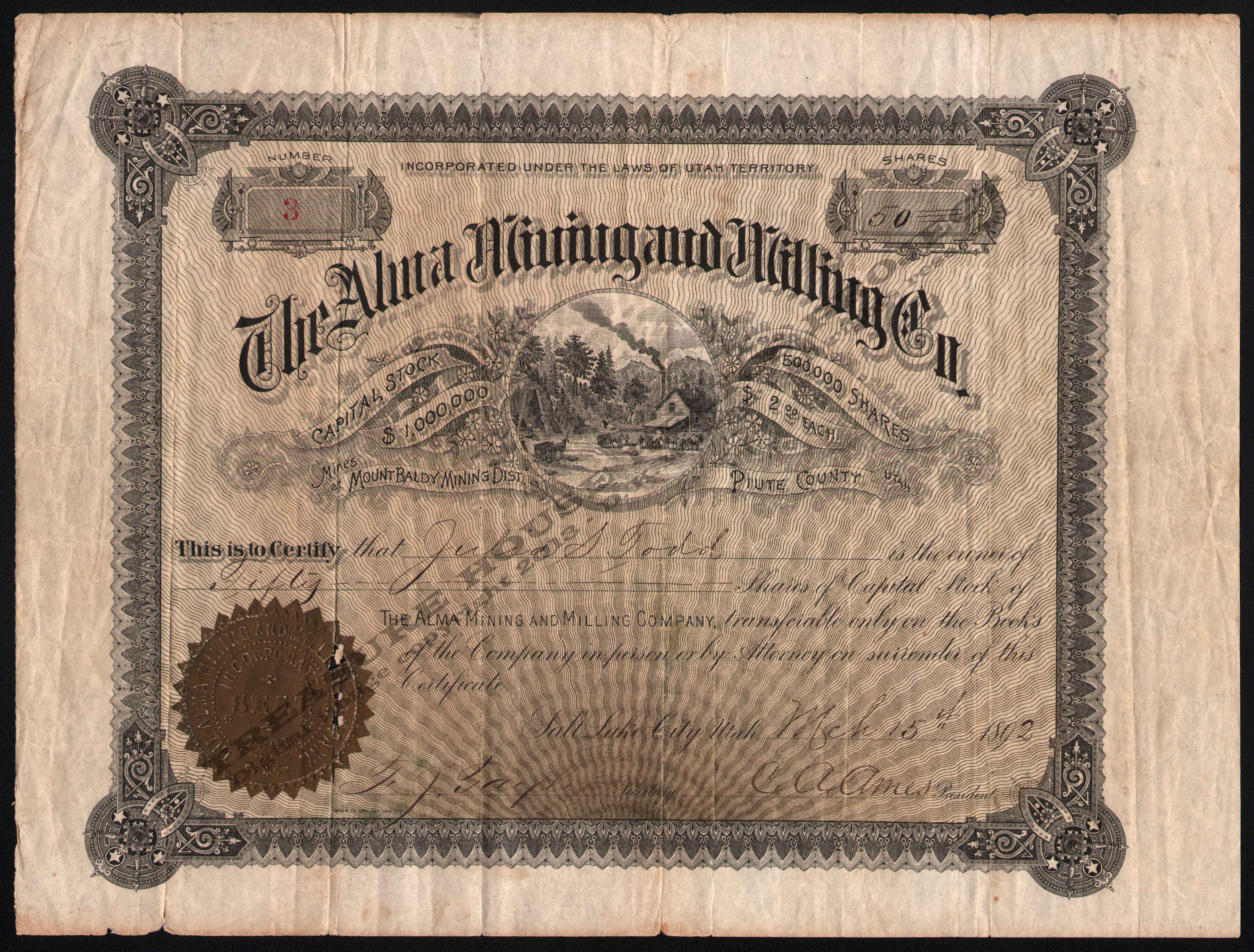 LETTERHEAD/STOCK_QUINCY_MINING_COMPANY_20_1901_DSW_400_CROP_EMBOSS.jpg