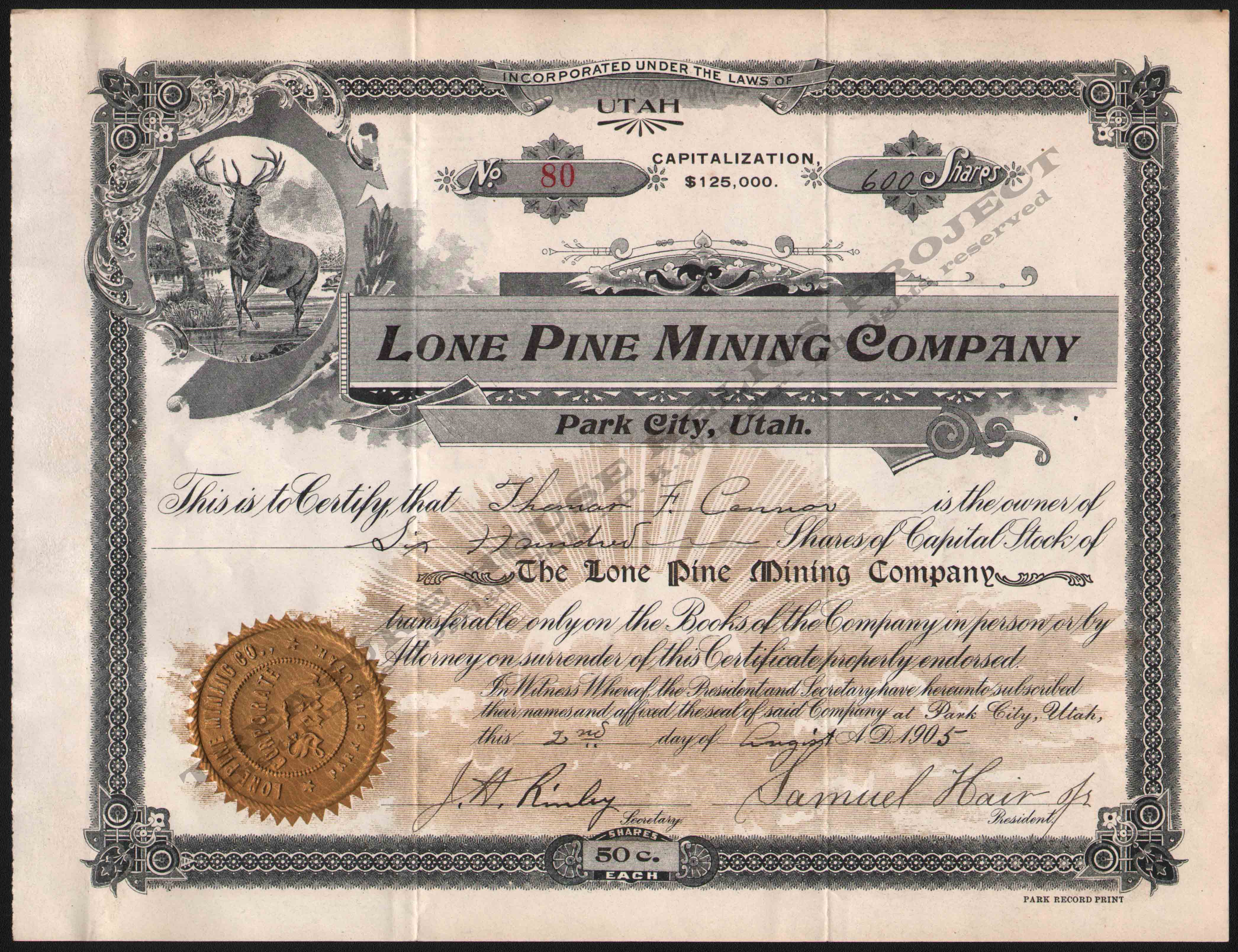 LETTERHEAD/STOCK_REVELATOR_MINING_COMPANY_10_1913_DSW_400_CROP_EMBOSS.jpg